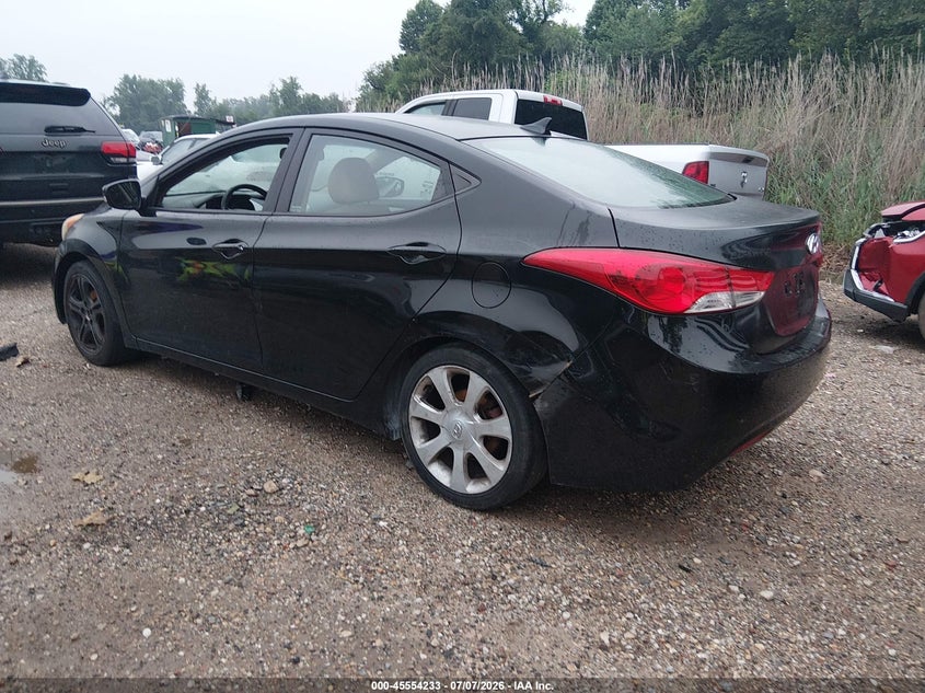 2013 Hyundai Elantra VIN KMHDH4AE1DU871818 IAAI salvage auction — NORMAL WEAR, Clear (Virginia), sold $550 on 2026-07-30 (photo 3)