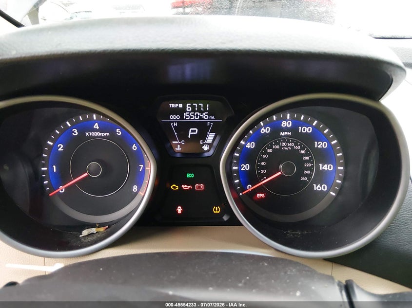 2013 Hyundai Elantra VIN KMHDH4AE1DU871818 IAAI salvage auction — NORMAL WEAR, Clear (Virginia), sold $550 on 2026-07-30 (photo 7)