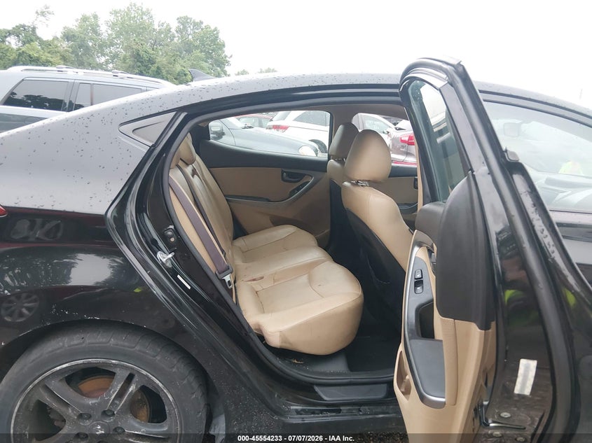 2013 Hyundai Elantra VIN KMHDH4AE1DU871818 IAAI salvage auction — NORMAL WEAR, Clear (Virginia), sold $550 on 2026-07-30 (photo 8)