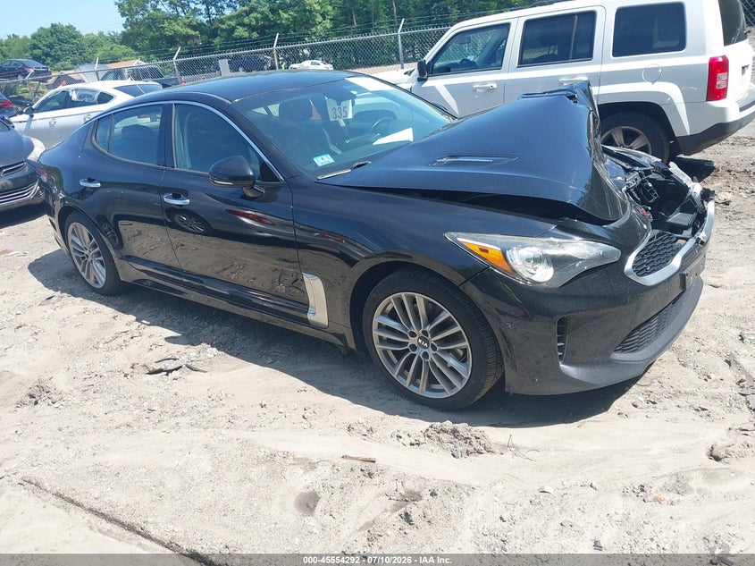 2018 Kia Stinger VIN KNAE15LA0J6016666 IAAI salvage auction — FRONT END, Salvage (Massachusetts), sold $2,875 on 2026-08-20 (photo 1)