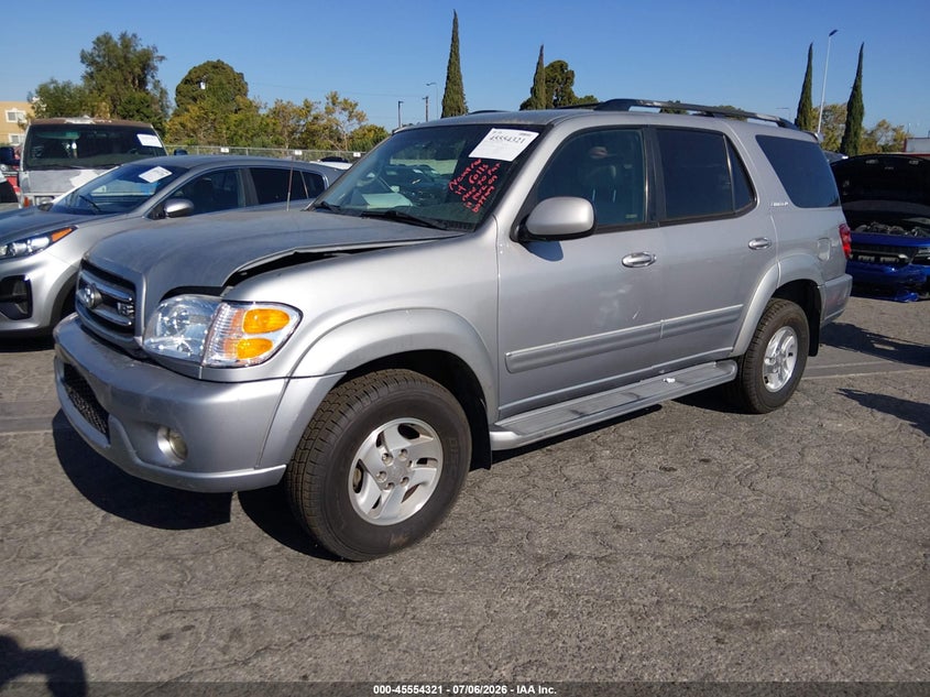2002 Toyota Sequoia VIN 5TDZT38A22S081161 IAAI salvage auction — FRONT END, Salvage (California), sold $775 on 2026-07-30 (photo 2)