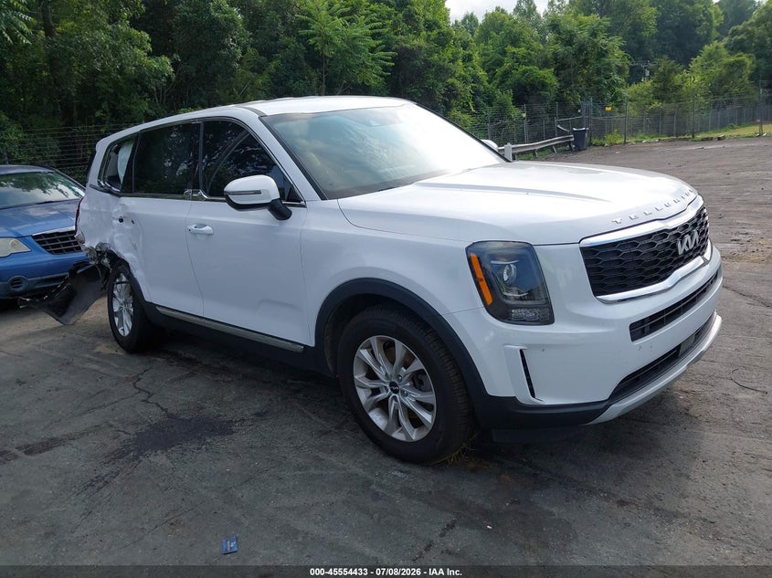 2022 Kia Telluride VIN 5XYP24HC7NG223927 IAAI salvage auction — REAR END, Salvage (North Carolina), sold $25 on 2026-07-23 (photo 1)
