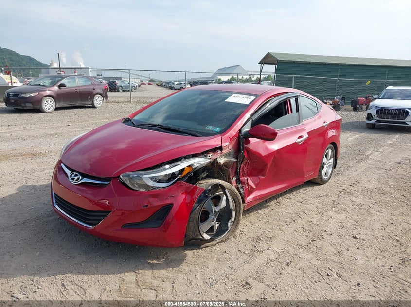 2016 Hyundai Elantra VIN KMHDH4AEXGU588063 IAAI salvage auction — LEFT FRONT, Salvage Title, sold $725 on 2026-08-02 (photo 2)