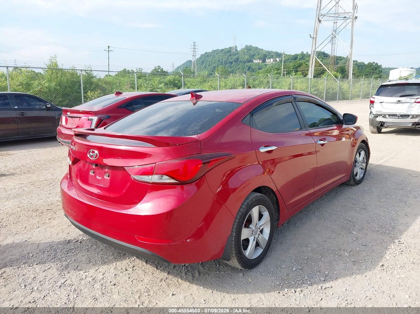 2016 Hyundai Elantra VIN KMHDH4AEXGU588063 IAAI salvage auction — LEFT FRONT, Salvage Title, sold $725 on 2026-08-02 (photo 4)