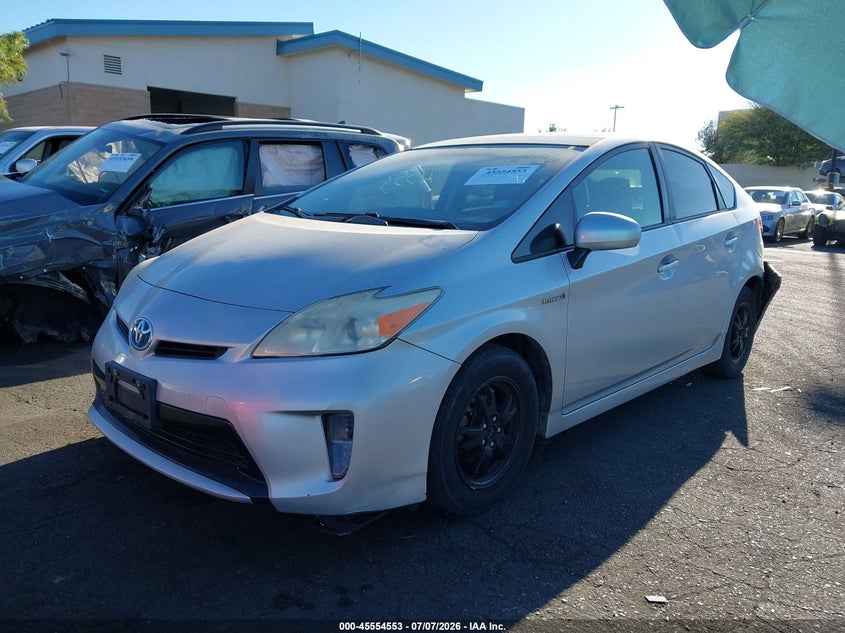 2012 Toyota Prius VIN JTDKN3DU0C1581880 IAAI salvage auction — LEFT REAR, Salvage Certificate (California), sold $2,975 on 2026-07-24 (photo 2)