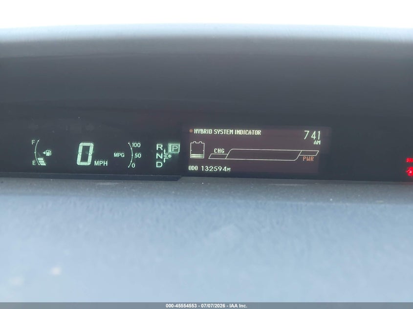 2012 Toyota Prius VIN JTDKN3DU0C1581880 IAAI salvage auction — LEFT REAR, Salvage Certificate (California), sold $2,975 on 2026-07-24 (photo 7)