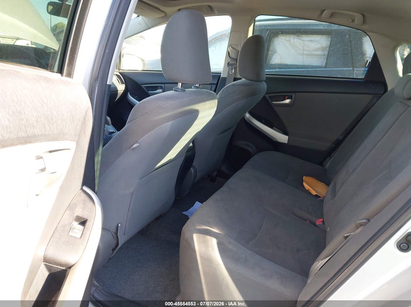 2012 Toyota Prius VIN JTDKN3DU0C1581880 IAAI salvage auction — LEFT REAR, Salvage Certificate (California), sold $2,975 on 2026-07-24 (photo 8)