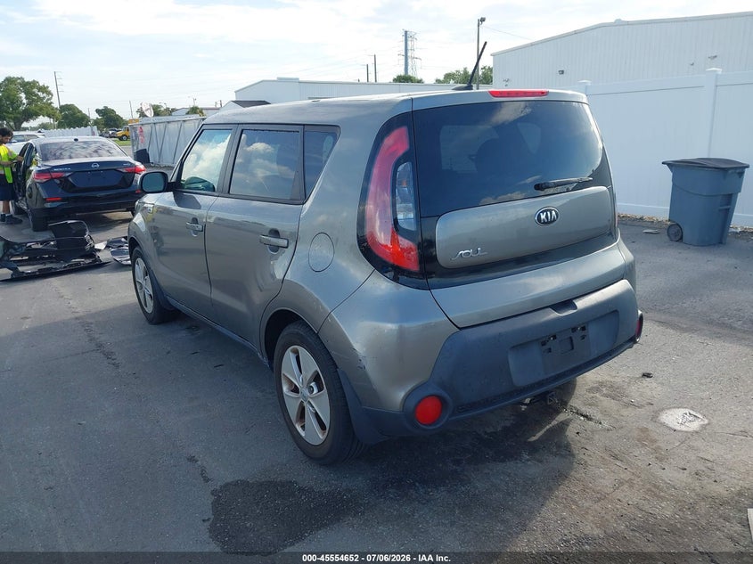 2015 Kia Soul VIN KNDJN2A23F7125608 IAAI salvage auction — NORMAL WEAR, Clear (Florida), sold $950 on 2026-07-29 (photo 3)