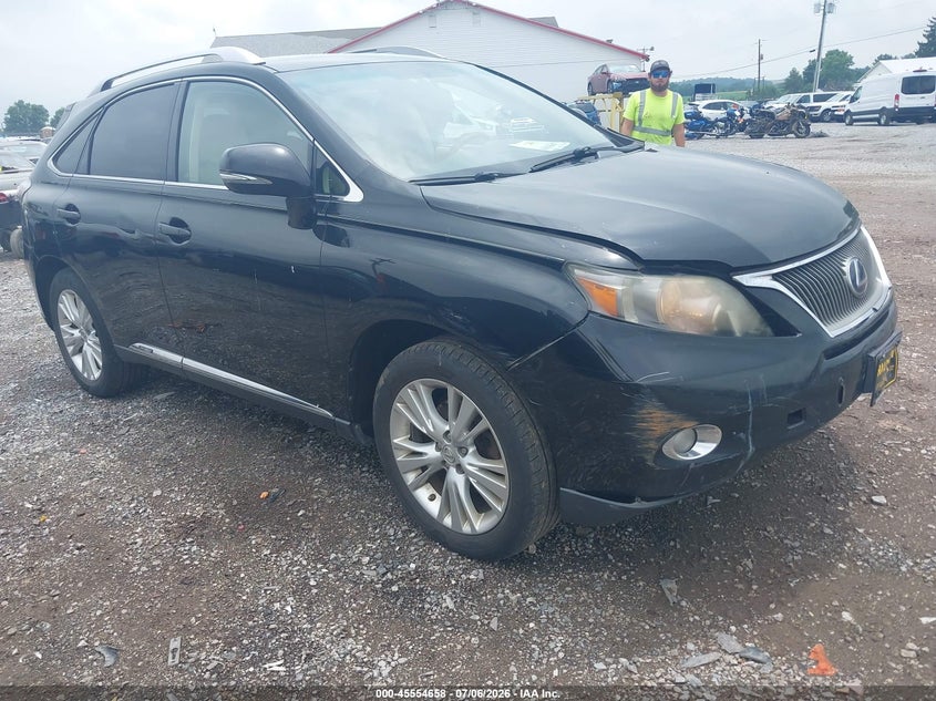 2010 Lexus Rx VIN JTJBC1BA0A2016603 IAAI salvage auction — FRONT & REAR, Salvage (Pennsylvania), sold $1,900 on 2026-07-29 (photo 1)