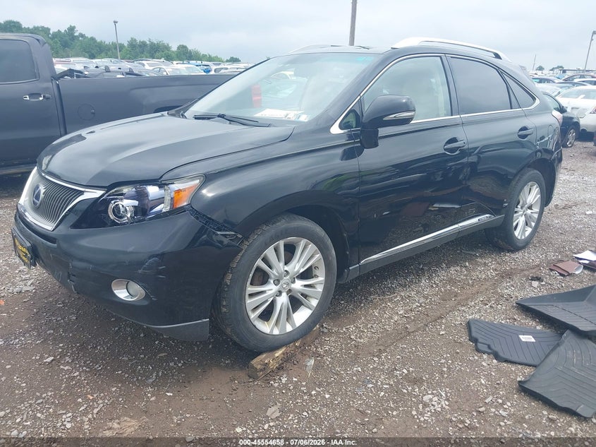 2010 Lexus Rx VIN JTJBC1BA0A2016603 IAAI salvage auction — FRONT & REAR, Salvage (Pennsylvania), sold $1,900 on 2026-07-29 (photo 2)