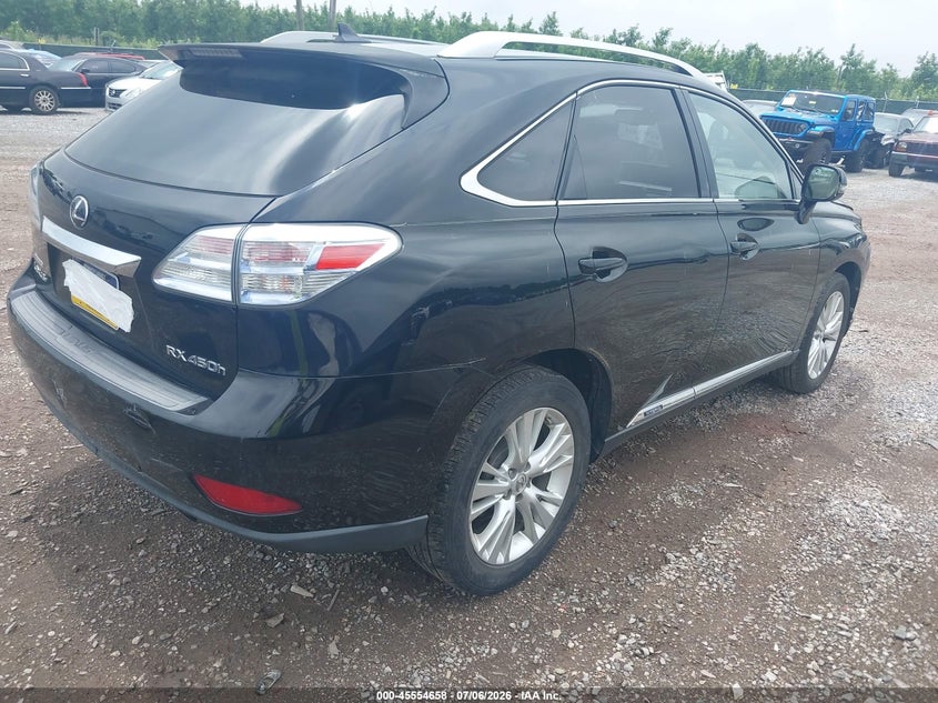 2010 Lexus Rx VIN JTJBC1BA0A2016603 IAAI salvage auction — FRONT & REAR, Salvage (Pennsylvania), sold $1,900 on 2026-07-29 (photo 4)