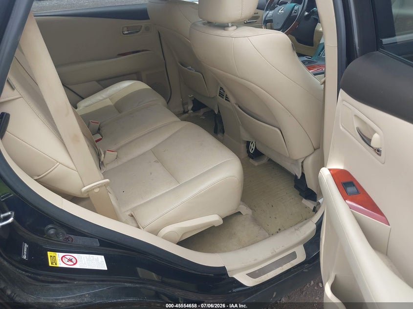 2010 Lexus Rx VIN JTJBC1BA0A2016603 IAAI salvage auction — FRONT & REAR, Salvage (Pennsylvania), sold $1,900 on 2026-07-29 (photo 8)