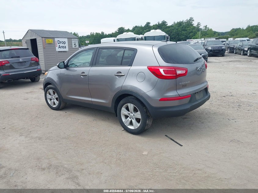 2012 Kia Sportage VIN KNDPB3A25C7274462 IAAI salvage auction — NORMAL WEAR, Clear (Massachusetts), sold $1,100 on 2026-07-15 (photo 3)