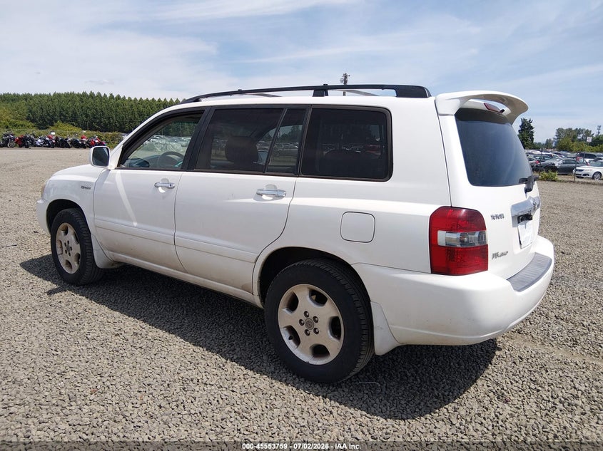 2007 Toyota Highlander VIN JTEHP21A970191554 IAAI salvage auction — NORMAL WEAR, Peddle Clear Public-Restricted (Oregon), sold $550 on 2026-07-27 (photo 3)
