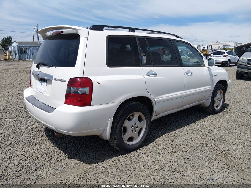 2007 Toyota Highlander VIN JTEHP21A970191554 IAAI salvage auction — NORMAL WEAR, Peddle Clear Public-Restricted (Oregon), sold $550 on 2026-07-27 (photo 4)