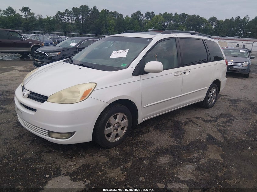 2004 Toyota Sienna VIN 5TDZA22CX4S070891 IAAI salvage auction — NORMAL WEAR, Clear (Virginia), sold $650 on 2026-07-24 (photo 2)