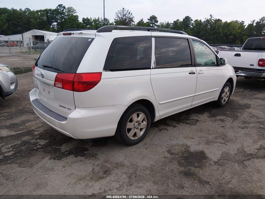 2004 Toyota Sienna VIN 5TDZA22CX4S070891 IAAI salvage auction — NORMAL WEAR, Clear (Virginia), sold $650 on 2026-07-24 (photo 4)