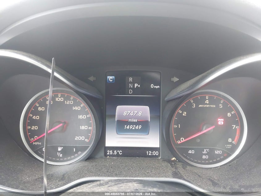 2016 Mercedes-benz C-klasse amg VIN 55SWF6EB8GU163950 IAAI salvage auction — FRONT END, Wait Title, sold $5,100 on 2026-08-15 (photo 7)