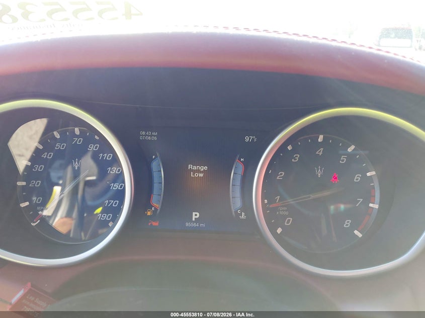2016 Maserati Ghibli VIN ZAM57RSA7G1191749 IAAI salvage auction — FRONT END, Rebuildable (Florida), sold $5,200 on 2026-07-25 (photo 7)