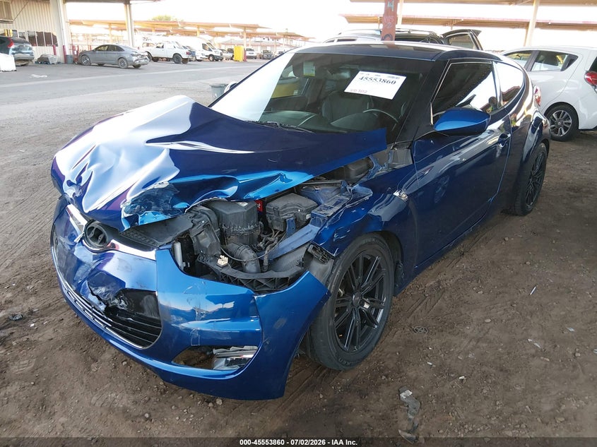2016 Hyundai Veloster VIN KMHTC6AD6GU302688 IAAI salvage auction — FRONT END, Salvage (Arizona), sold $25 on 2026-07-28 (photo 2)