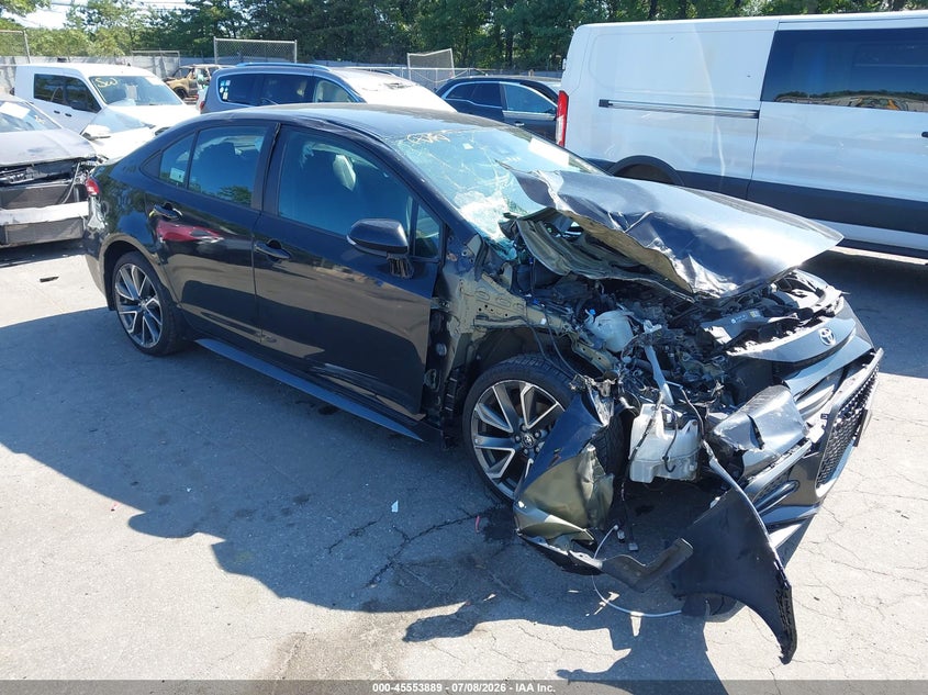 2021 Toyota Corolla VIN 5YFS4MCE8MP083846 IAAI salvage auction — FRONT & REAR, Salvage Title, sold $25 on 2026-07-28 (photo 1)