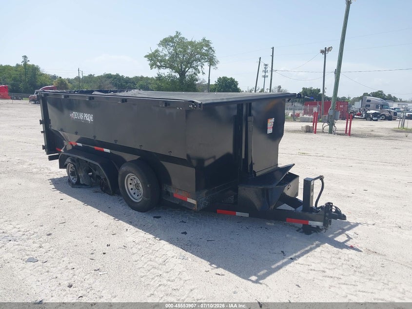 2025 Texas pride trailers Unknown VIN 7HCBD1423SB074521 IAAI salvage auction — FRONT END, Certificate Of Destruction (Florida), sold $800 on 2026-07-29 (photo 1)