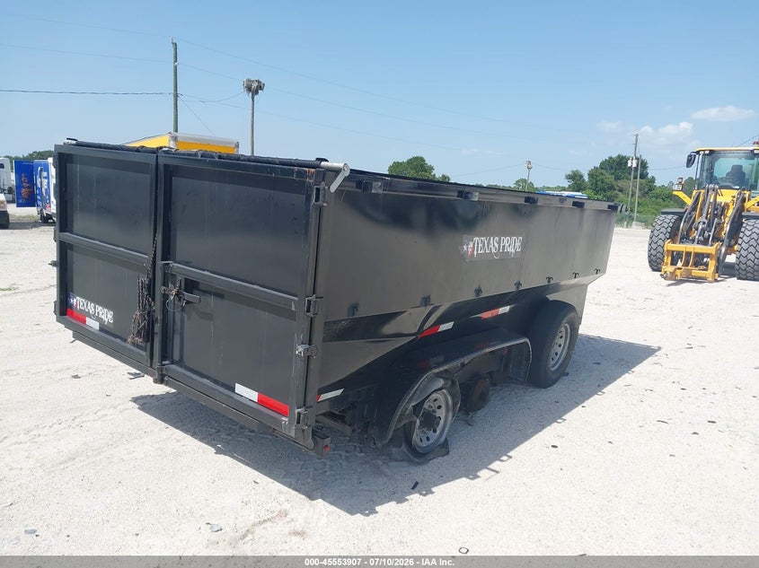 2025 Texas pride trailers Unknown VIN 7HCBD1423SB074521 IAAI salvage auction — FRONT END, Certificate Of Destruction (Florida), sold $800 on 2026-07-29 (photo 4)