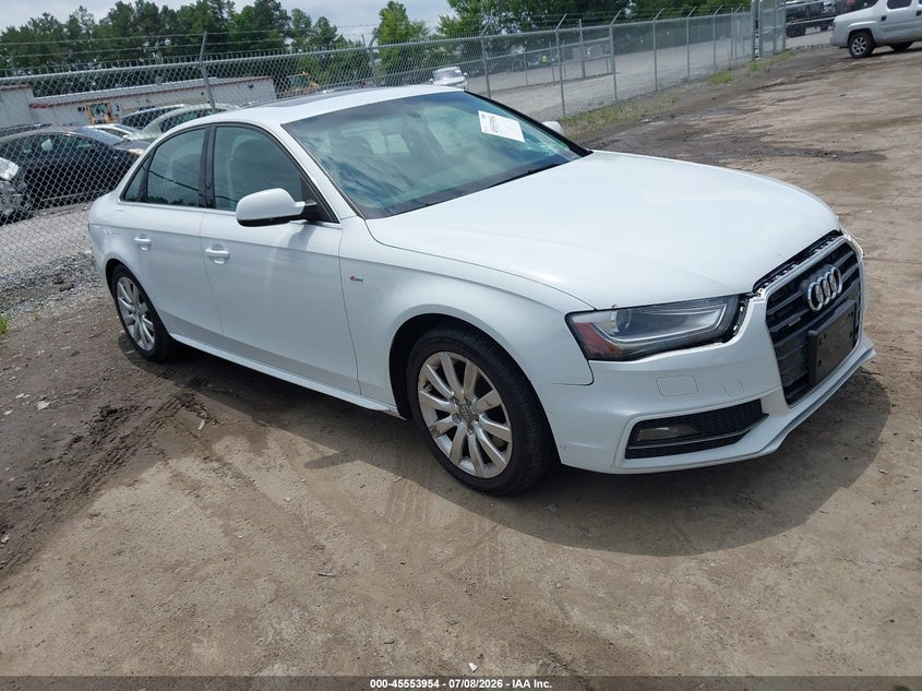2015 Audi A4 VIN WAUBFAFL7FN006885 IAAI salvage auction — FRONT END, Salvage Title, sold $1,150 on 2026-07-25 (photo 1)