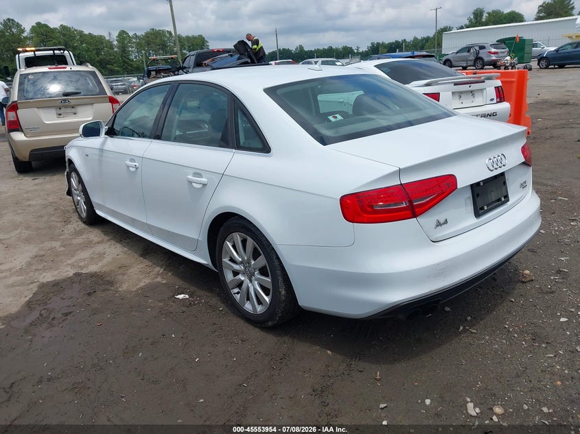 2015 Audi A4 VIN WAUBFAFL7FN006885 IAAI salvage auction — FRONT END, Salvage Title, sold $1,150 on 2026-07-25 (photo 3)