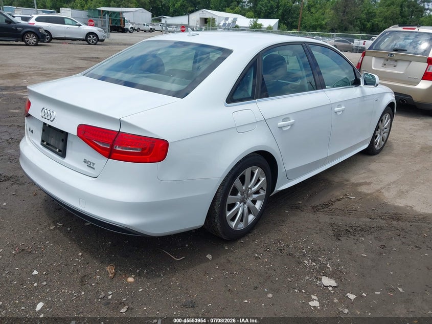 2015 Audi A4 VIN WAUBFAFL7FN006885 IAAI salvage auction — FRONT END, Salvage Title, sold $1,150 on 2026-07-25 (photo 4)