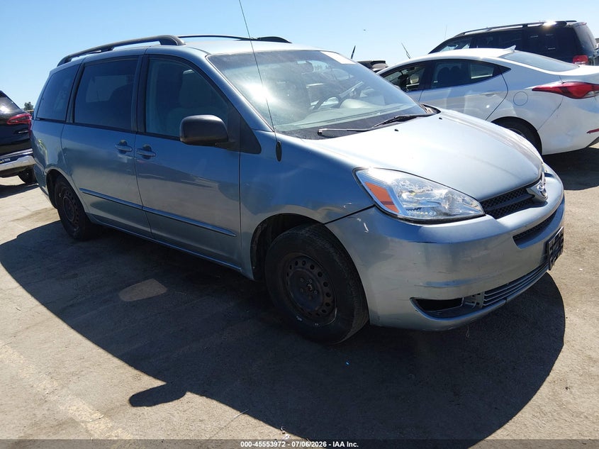 2005 Toyota Sienna VIN 5TDZA23C05S222998 IAAI salvage auction — LEFT REAR, Salvage (California), sold $1,050 on 2026-07-29 (photo 1)