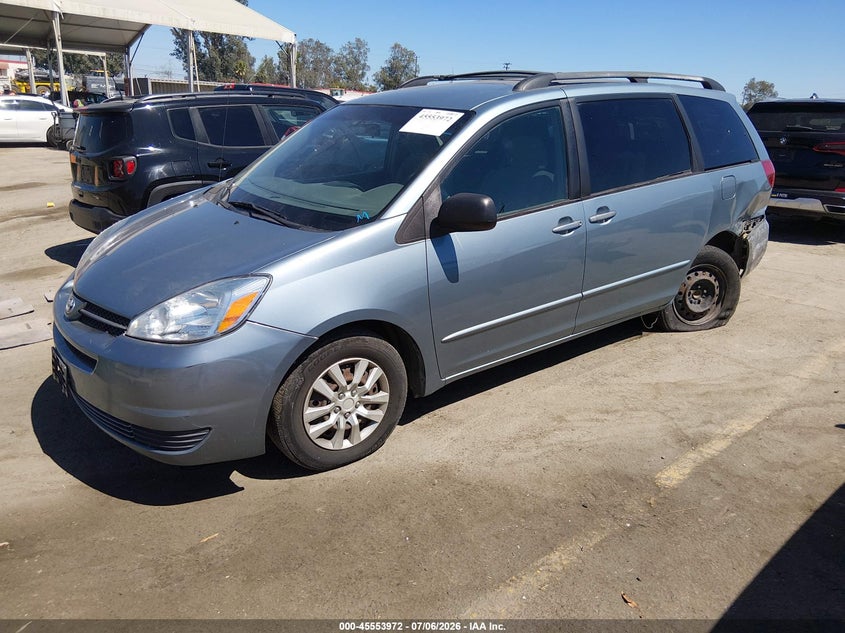 2005 Toyota Sienna VIN 5TDZA23C05S222998 IAAI salvage auction — LEFT REAR, Salvage (California), sold $1,050 on 2026-07-29 (photo 2)