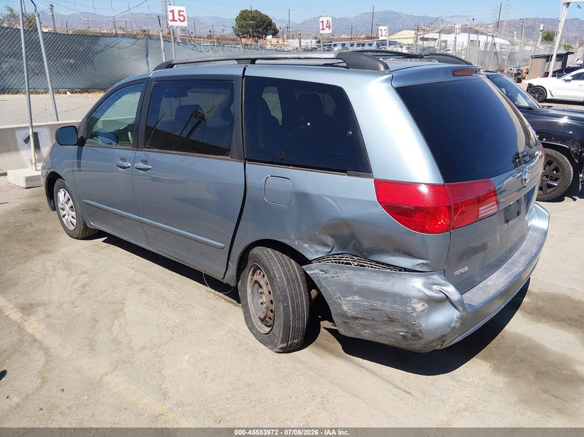 2005 Toyota Sienna VIN 5TDZA23C05S222998 IAAI salvage auction — LEFT REAR, Salvage (California), sold $1,050 on 2026-07-29 (photo 3)