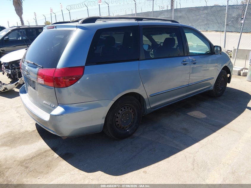 2005 Toyota Sienna VIN 5TDZA23C05S222998 IAAI salvage auction — LEFT REAR, Salvage (California), sold $1,050 on 2026-07-29 (photo 4)