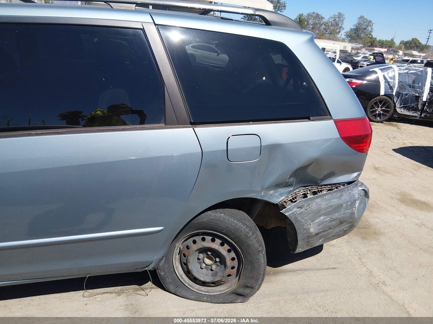 2005 Toyota Sienna VIN 5TDZA23C05S222998 IAAI salvage auction — LEFT REAR, Salvage (California), sold $1,050 on 2026-07-29 (photo 6)