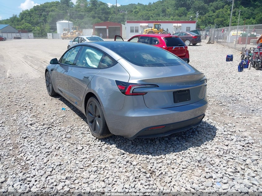 2025 Tesla Model 3 VIN 5YJ3E1EB1SF894870 IAAI salvage auction — RIGHT REAR, Wait Title, sold $11,250 on 2026-09-05 (photo 3)