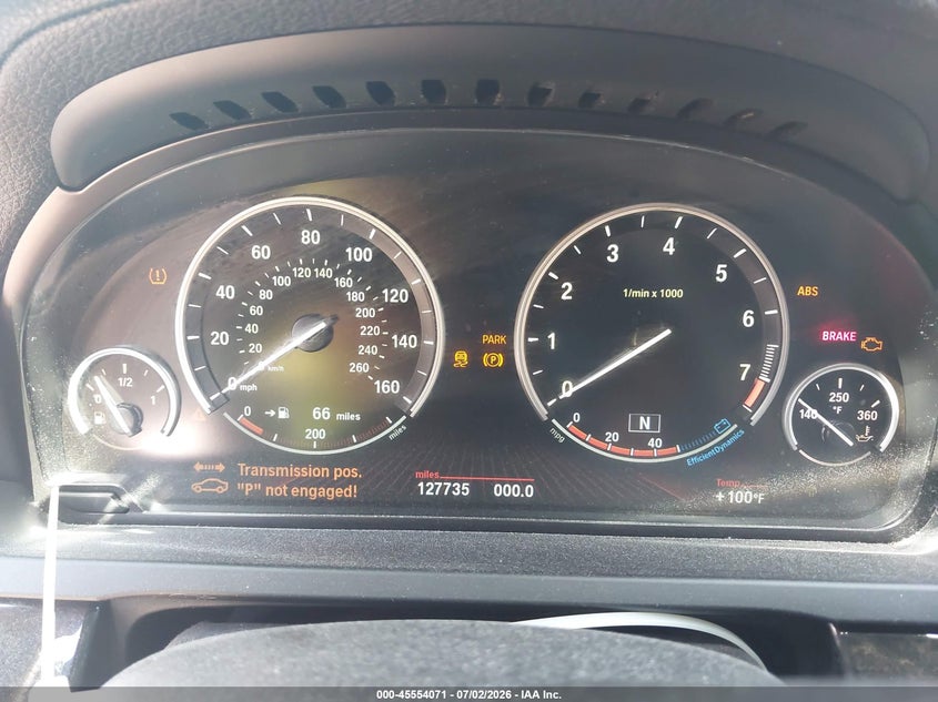 2012 BMW 7er VIN WBAKC6C56CC397112 IAAI salvage auction — ENGINE BURN, Clear (Virginia), sold $375 on 2026-07-28 (photo 7)