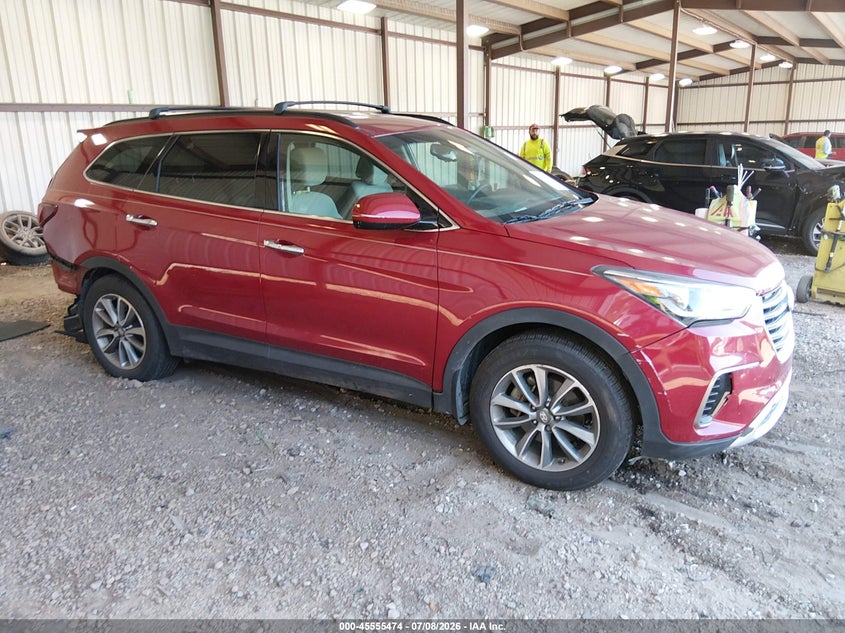 2018 Hyundai Santa fe VIN KM8SM4HF6JU259501 IAAI salvage auction — REAR END, Rebuildable (Florida), sold $2,850 on 2026-08-01 (photo 1)
