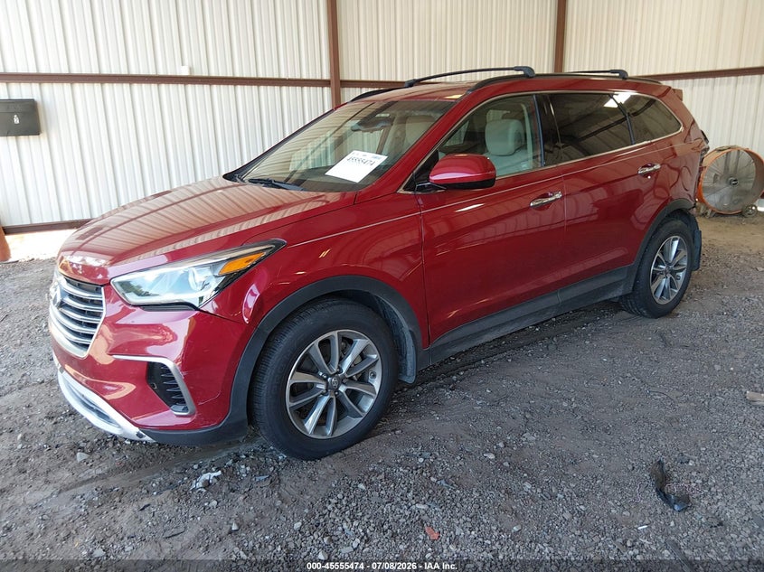 2018 Hyundai Santa fe VIN KM8SM4HF6JU259501 IAAI salvage auction — REAR END, Rebuildable (Florida), sold $2,850 on 2026-08-01 (photo 2)