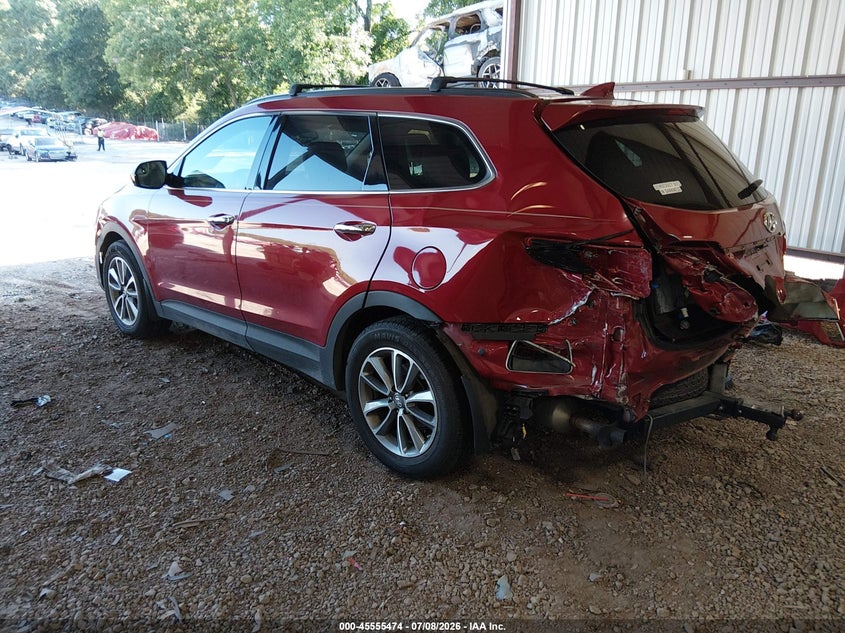 2018 Hyundai Santa fe VIN KM8SM4HF6JU259501 IAAI salvage auction — REAR END, Rebuildable (Florida), sold $2,850 on 2026-08-01 (photo 3)
