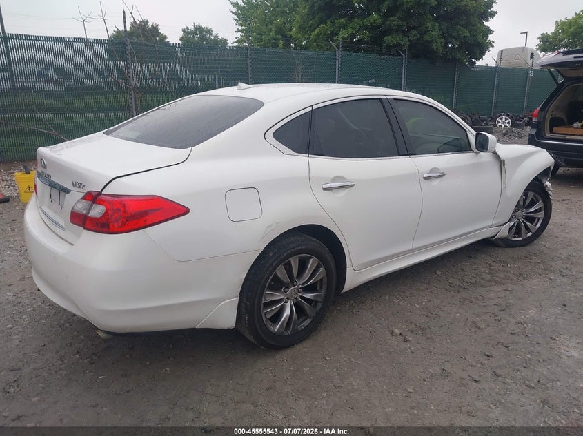 2012 Infiniti M VIN JN1BY1AR3CM396154 IAAI salvage auction — RIGHT FRONT, Salvage (Pennsylvania), sold $775 on 2026-07-31 (photo 4)