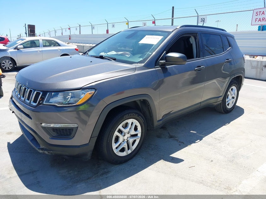 2017 Jeep Compass VIN 3C4NJCAB0HT668559 IAAI salvage auction — FRONT END, Salvage (California), sold $825 on 2026-08-01 (photo 2)