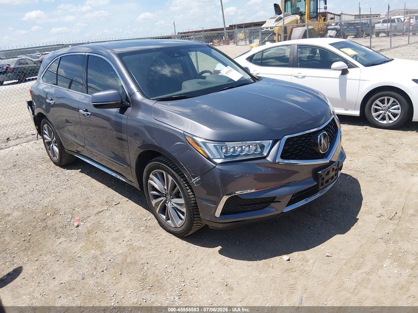 2017 Acura Mdx VIN 5FRYD3H5XHB014041 IAAI salvage auction — REAR END, Salvage Title, sold $3,500 on 2026-07-18 (photo 1)