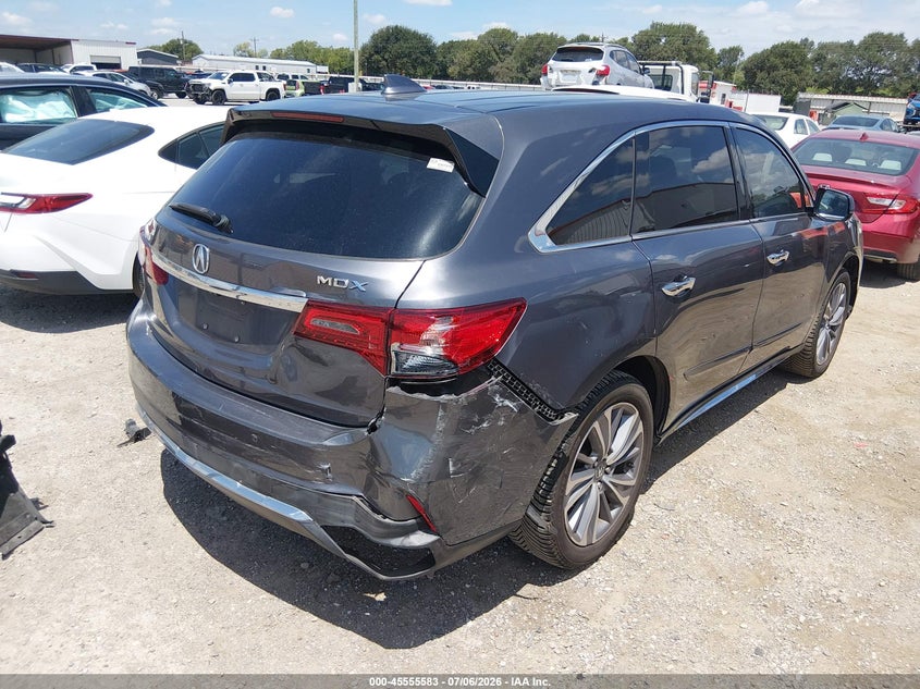 2017 Acura Mdx VIN 5FRYD3H5XHB014041 IAAI salvage auction — REAR END, Salvage Title, sold $3,500 on 2026-07-18 (photo 4)