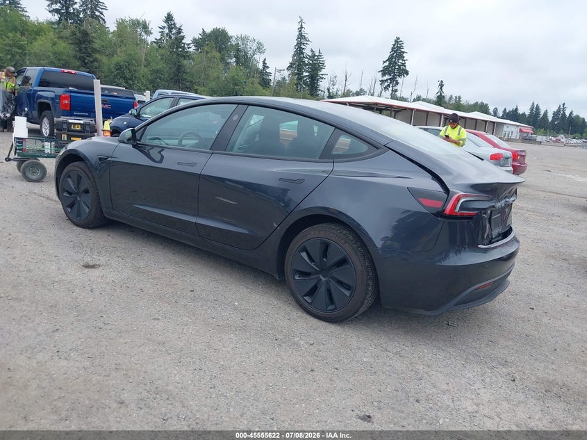 2025 Tesla Model 3 VIN 5YJ3E1EA4SF887211 IAAI salvage auction — REAR END, Bill Of Sale (Washington), sold $14,300 on 2026-07-23 (photo 3)