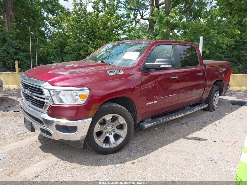 2019 Ram 1500 VIN 1C6SRFFT5KN606958 IAAI salvage auction — FRONT & REAR, Salvage (Indiana), sold $14,550 on 2026-09-02 (photo 2)