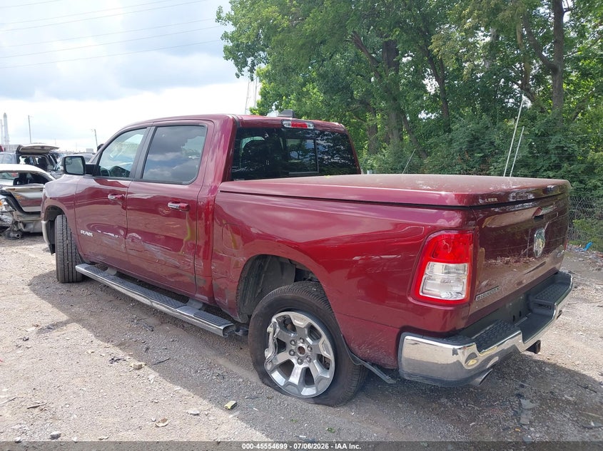 2019 Ram 1500 VIN 1C6SRFFT5KN606958 IAAI salvage auction — FRONT & REAR, Salvage (Indiana), sold $14,550 on 2026-09-02 (photo 3)