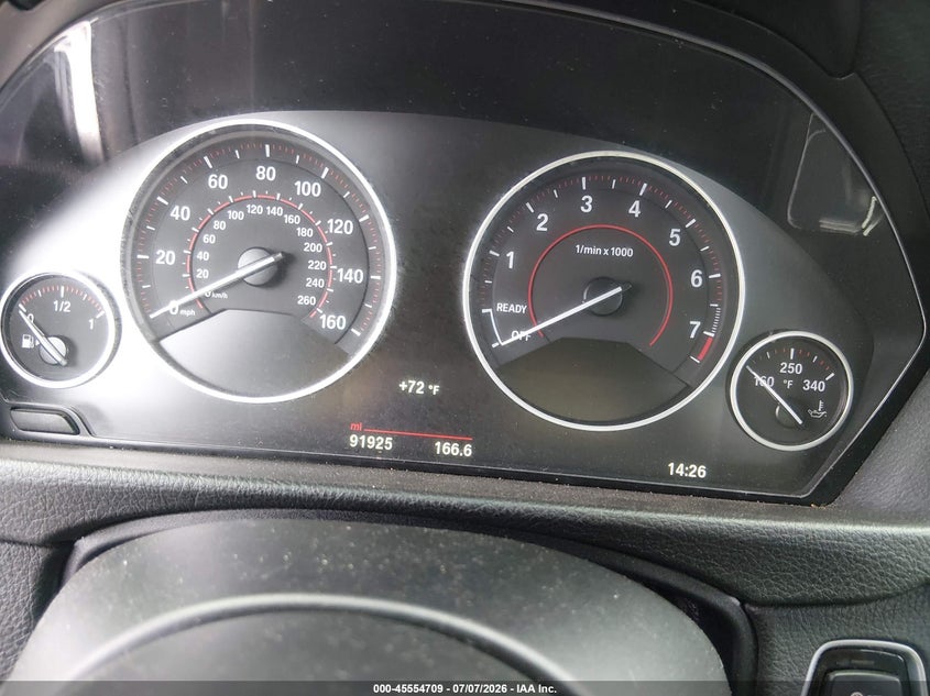 2016 BMW 3er VIN WBA8B7G56GNT14284 IAAI salvage auction — FRONT END, Salvage Title, sold $3,000 on 2026-08-25 (photo 7)