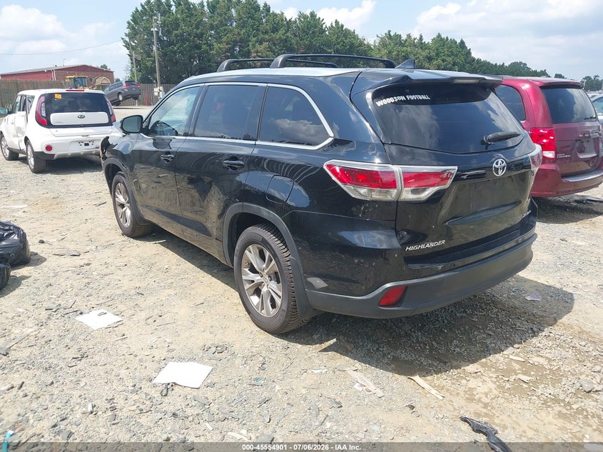 2015 Toyota Highlander VIN 5TDJKRFH7FS182821 IAAI salvage auction — FRONT END, Salvage (Virginia), sold $5,800 on 2026-07-20 (photo 3)