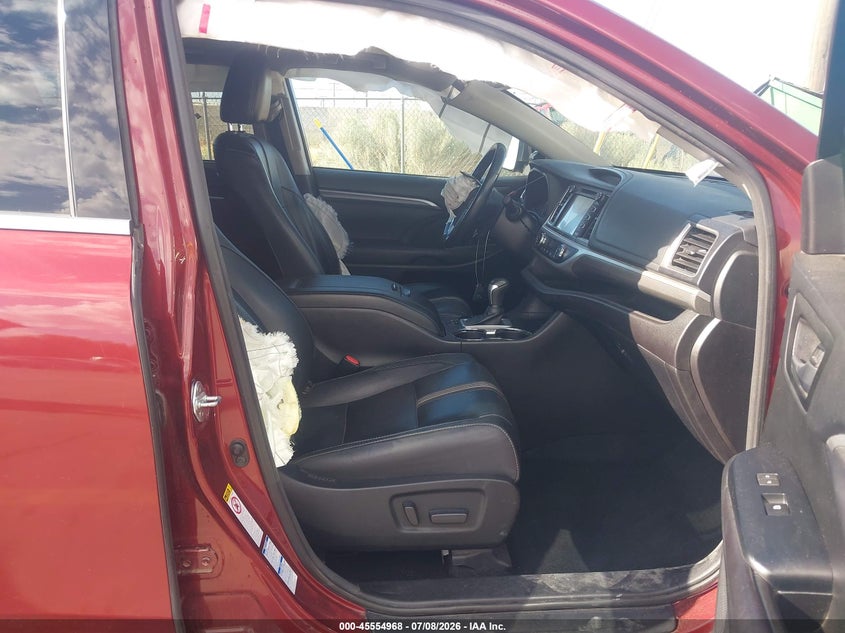 2017 Toyota Highlander VIN 5TDJZRFH3HS359699 IAAI salvage auction — FRONT END, Salvage Title, sold $6,500 on 2026-08-02 (photo 5)